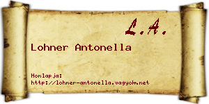 Lohner Antonella névjegykártya